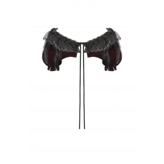 Dark in Love Isolde Velvet & Lace Puff Sleeve Bolero