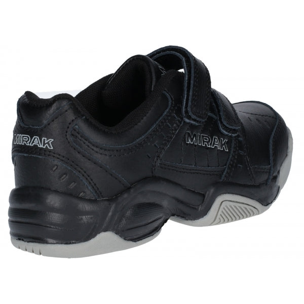 Mirak CONTENDER VELCRO Unisex Leather Trainers Black
