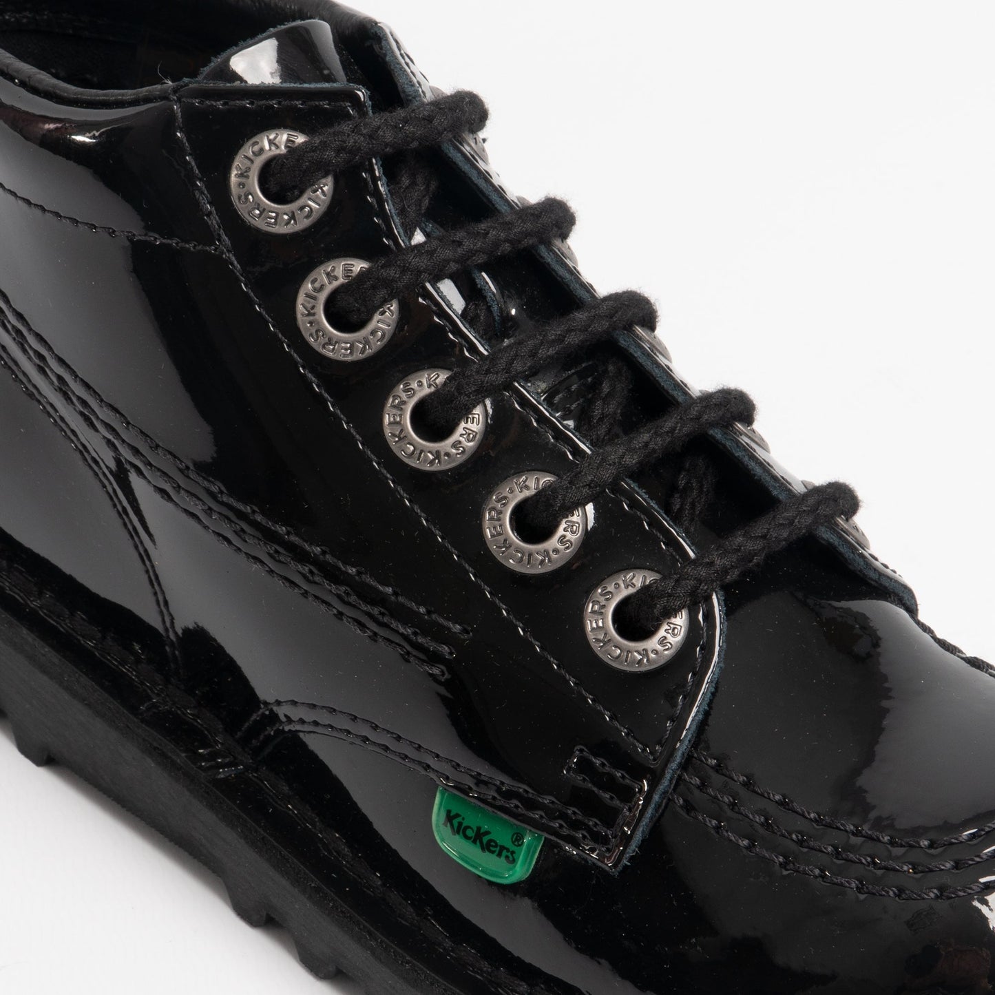 Kickers KICK HI Kids Patent Leather Boots Black