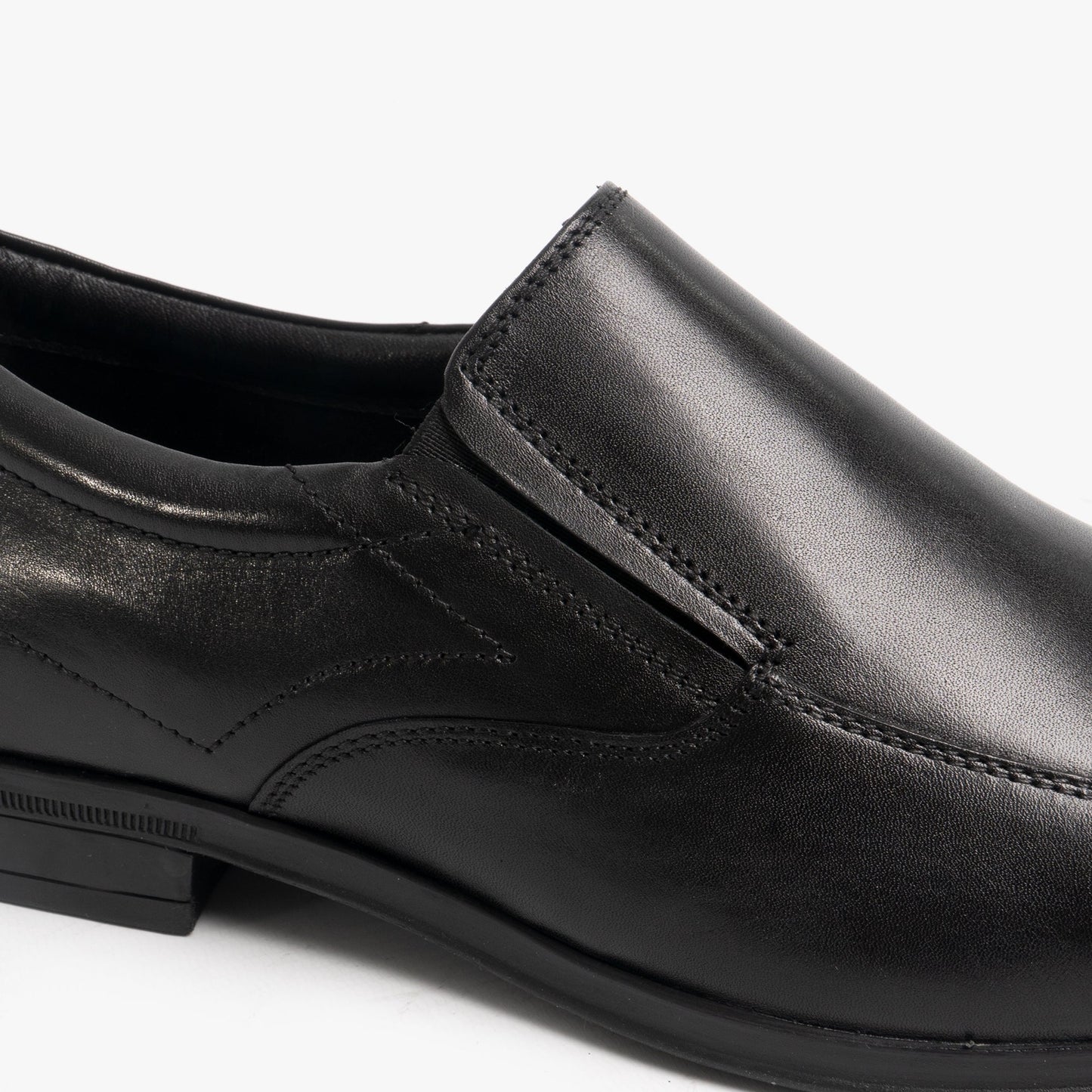 Hush Puppies BILLY Mens Leather Slip On Shoes Black