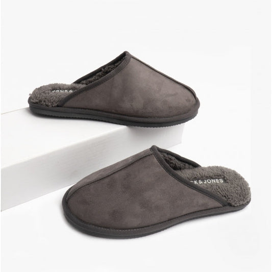 Jack & Jones DUDELY Mens Microfiber Mule Slippers Castlerock