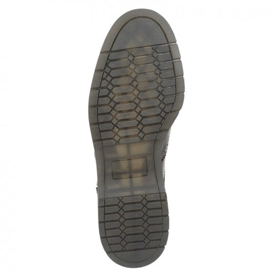 Grafters M281BD Mens Leather Brogue Chelsea Boots Burgundy