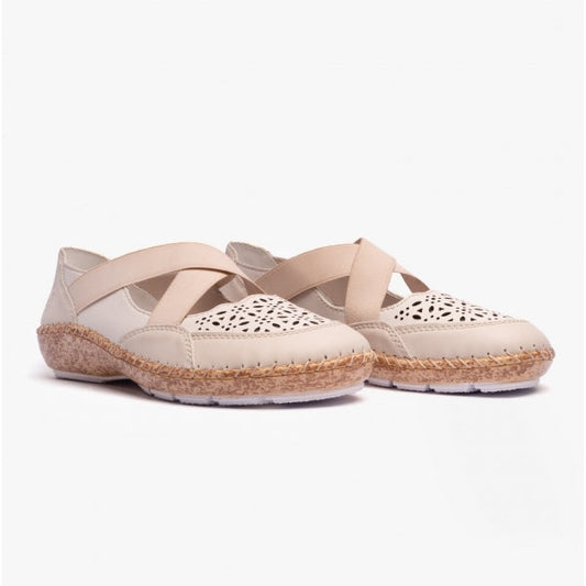 Rieker 44853-60 Womens Shoes Beige