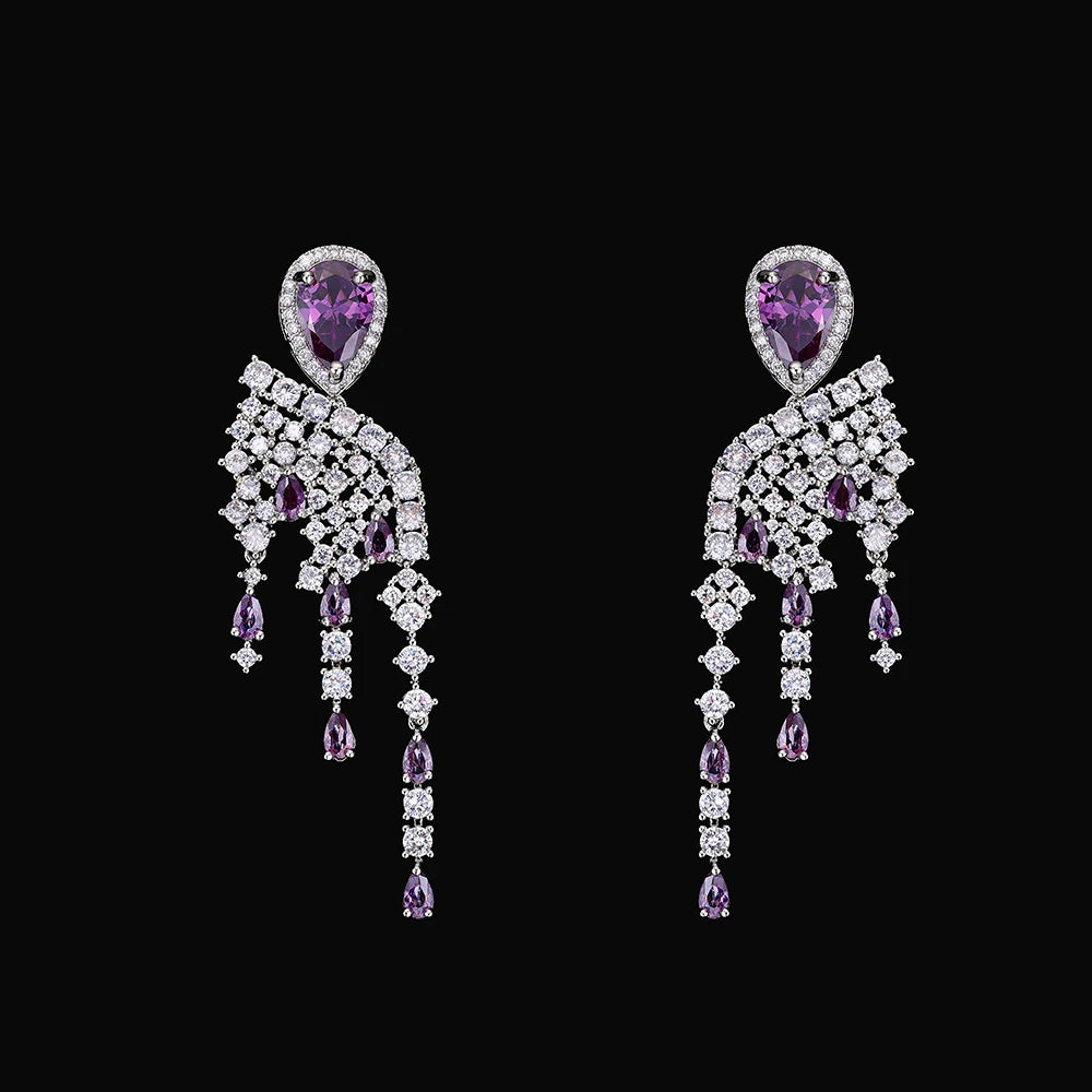 Dubai Luxury 4 Piece Zirconia Luxury CZ Crystal Wedding Jewelry Set