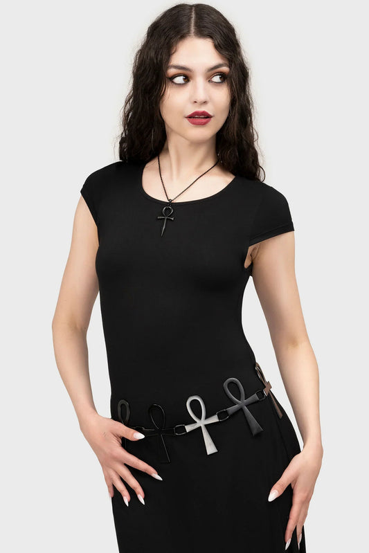 Killstar Ankh Statement Metal Belt