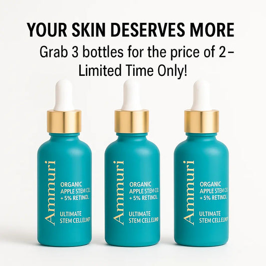 Ammuri 24-Hour Retinol Serum 5% with Apple Stem Cell – Rejuvenating Face Serum for Anti-Aging, Wrinkles & Mature Skin – Brightening, Hydrating & Smoothing Formula – 30ml