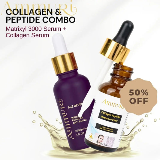 Ammuri Advanced Anti-Ageing & Collagen Peptide Serum Duo | Hydrating & Radiance Boosting Skincare Set