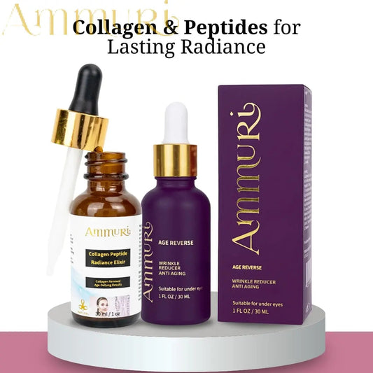 Ammuri Advanced Anti-Ageing & Collagen Peptide Serum Duo | Hydrating & Radiance Boosting Skincare Set