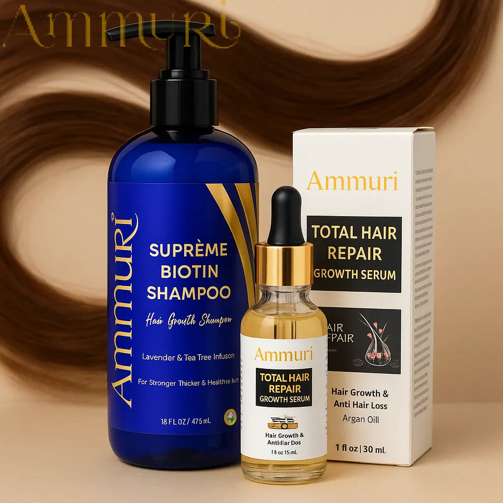 Ammuri Biotin DHT Blocker Shampoo & Hair Repair Oil Set