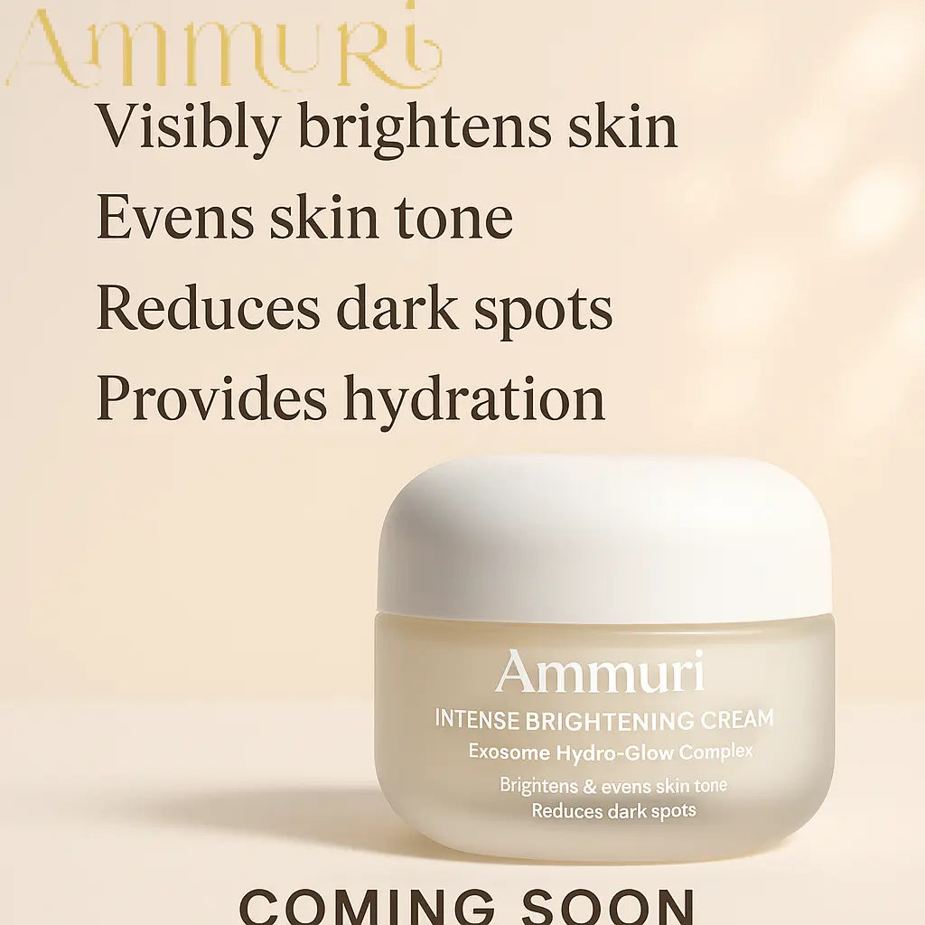 Ammuri Intense Brightening Cream with Exosome Hydro-Glow | Kojic Acid, Mandelic Acid, Alpha Arbutin & Glutathione | Hyperpigmentation & Dark Spot Corrector | 50ml