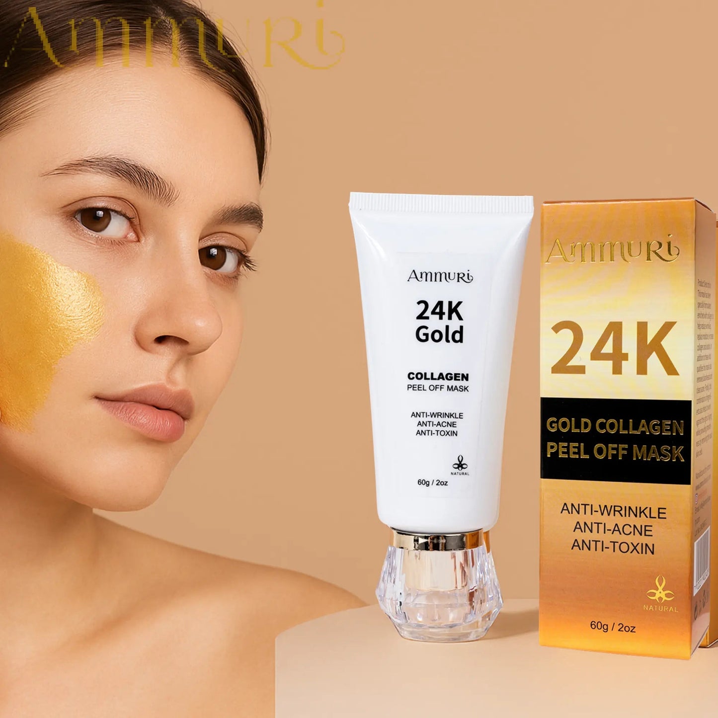 Ammuri Skincare 24K Gold Collagen Face Mask Peel Off