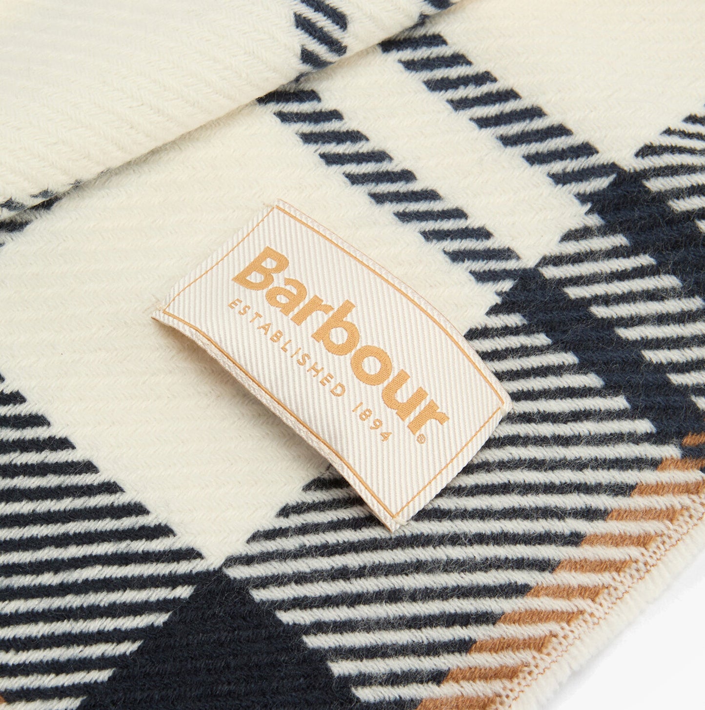 Barbour PENDLE BEANIE & BLAIR SCARF Gift Set Womens Hessian Navy