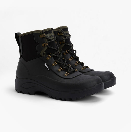 Barbour MARLOW Mens Lace Up Wellies Black