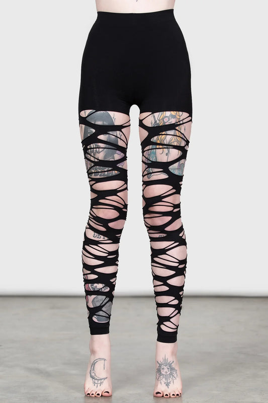 Killstar Carved Up Slash Tights