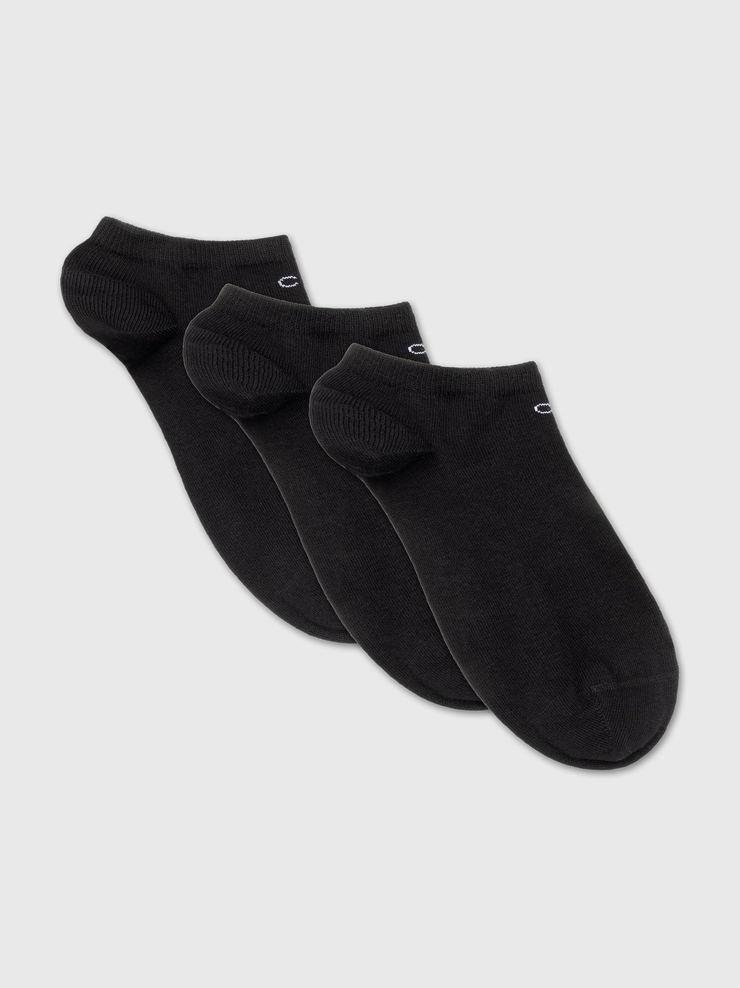 Calvin Klein 3 Pack Womens Ankle Trainer Socks Black