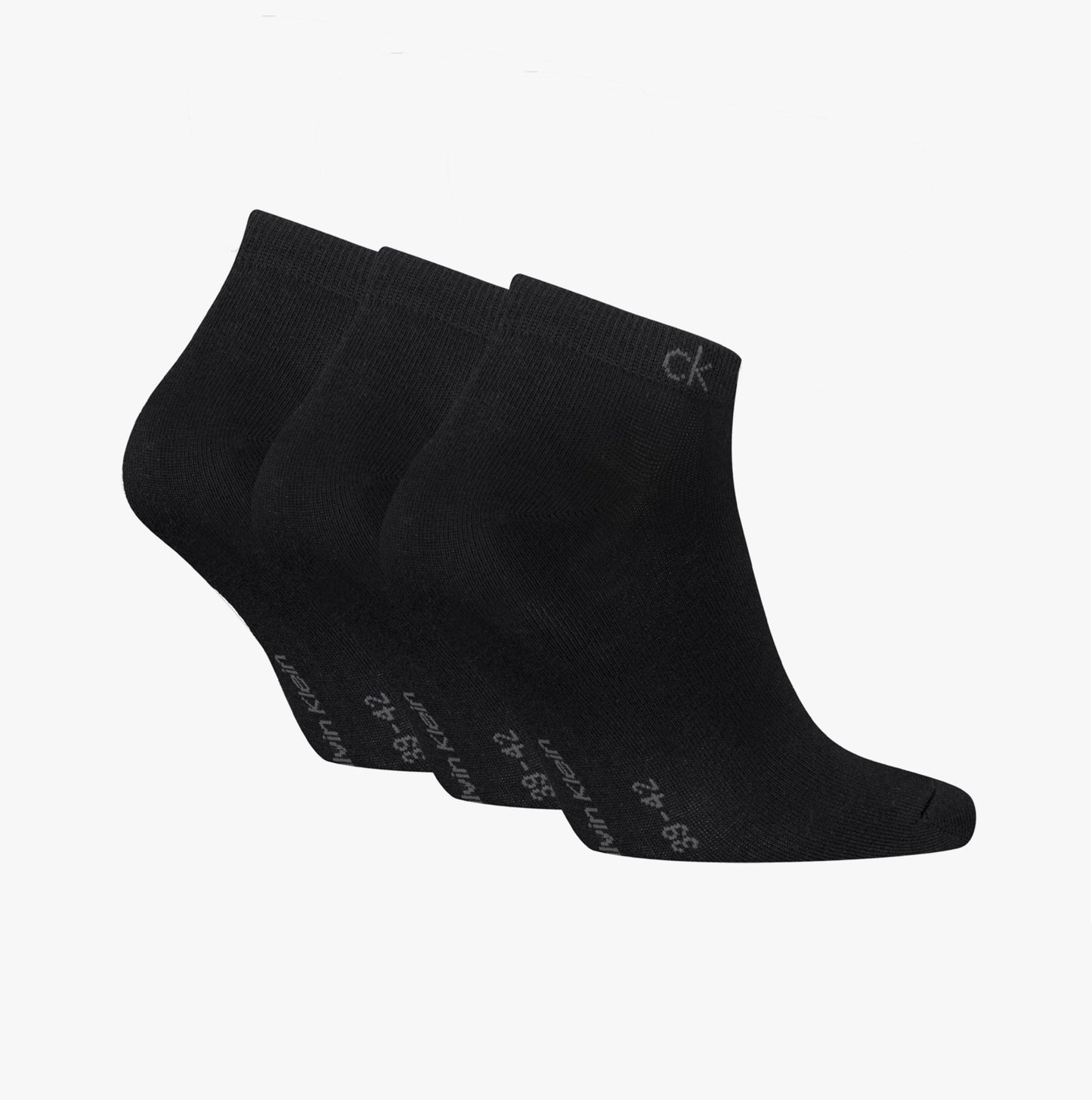 Calvin Klein 3 Pack Sneaker Mens Socks Black