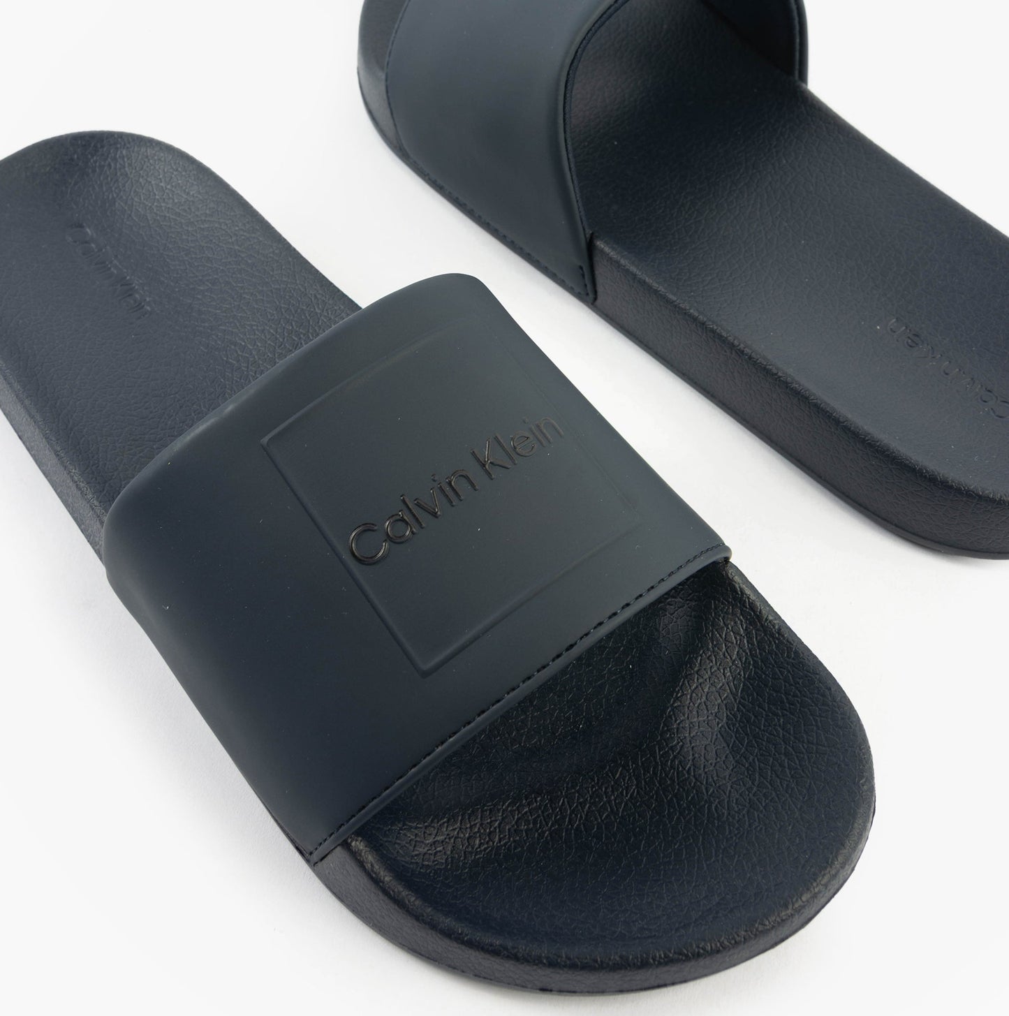 Calvin Klein POOL SLIDE W/ CK SQU Mens Sliders Calvin Navy