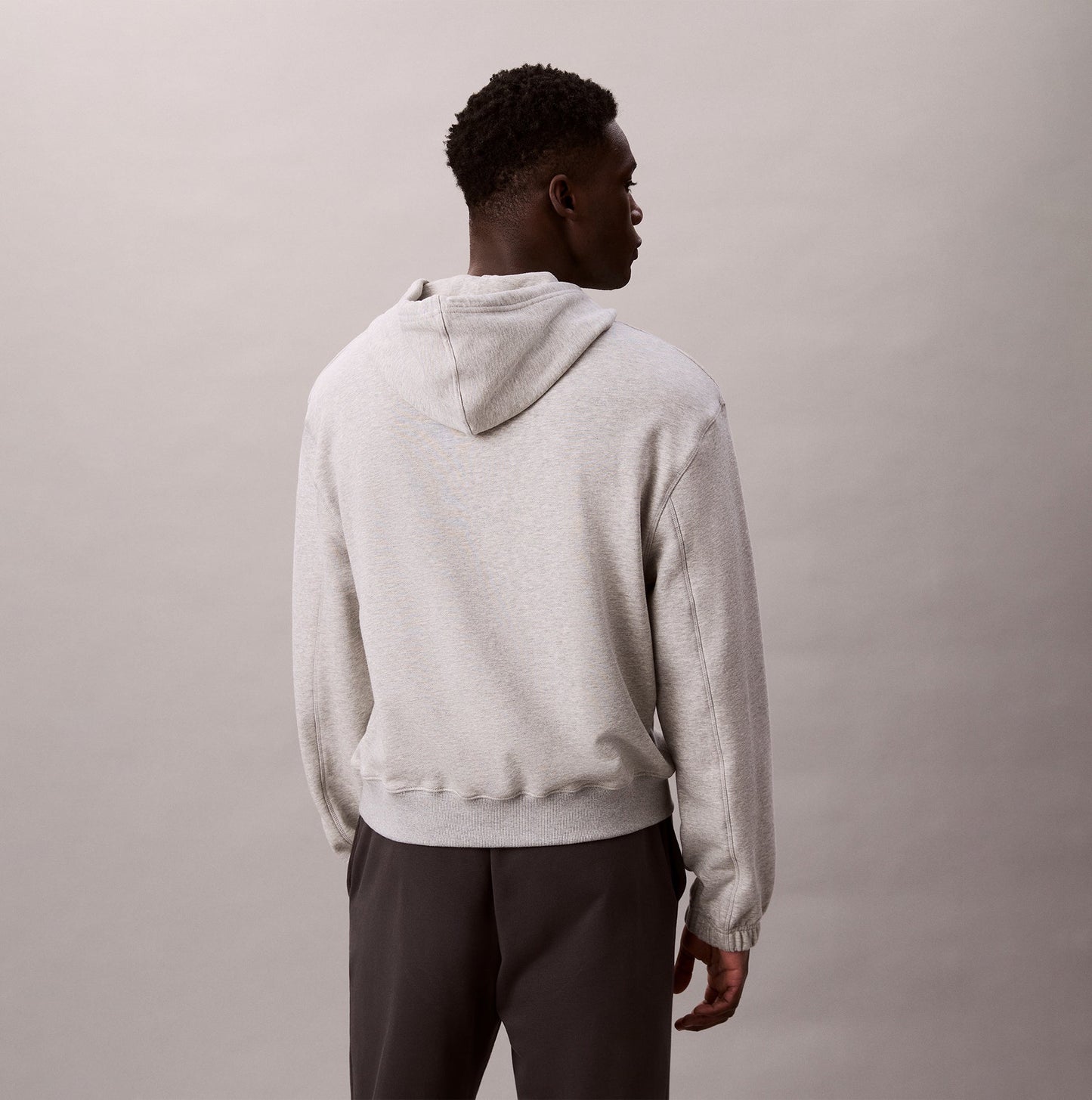 Calvin Klein L/S HOODIE Mens Hoodie Grey Heather