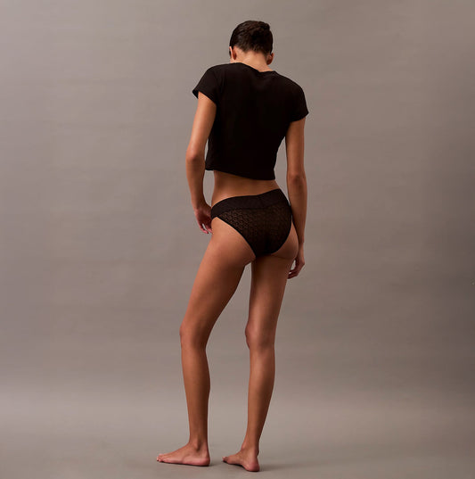 Calvin Klein ICON LOGO Low Rise Womens Bikini Briefs Black