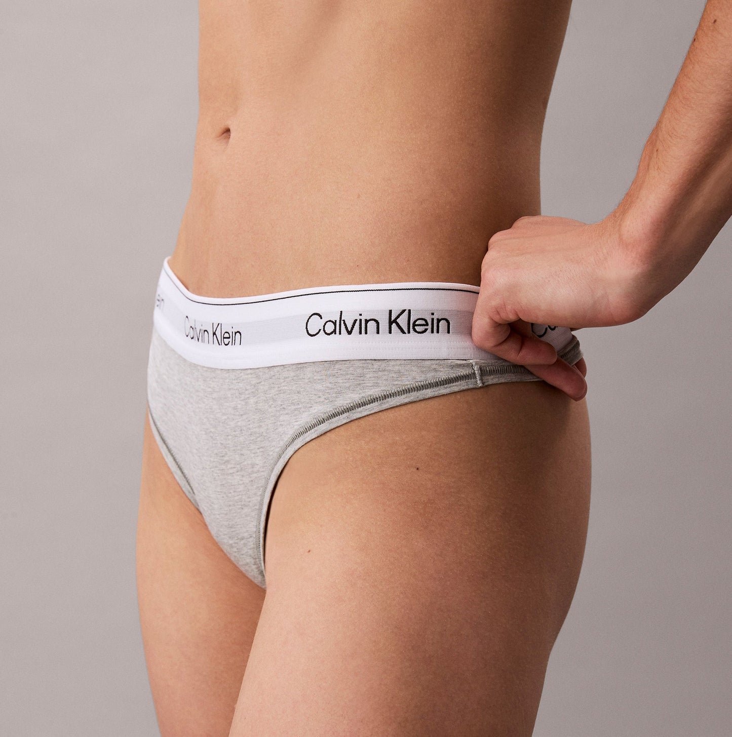 Calvin Klein Icon Cotton Modal Womens Thong Grey