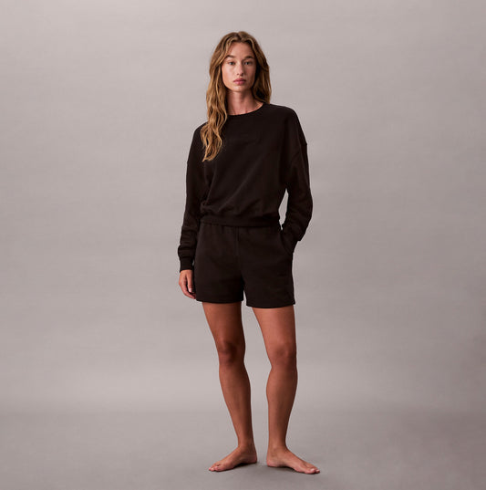 Calvin Klein Womens Long Sleeve Pyjama Top Black