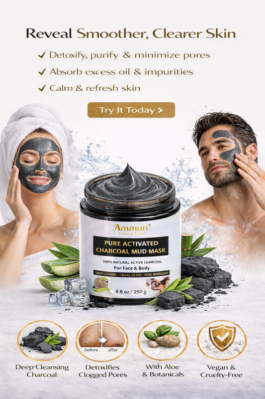 Ammuri Pure Activated Charcoal Mud Mask for Pigmentation