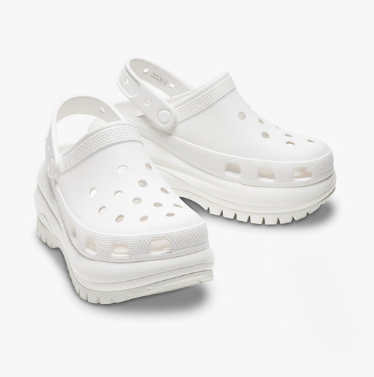 Crocs 207988-100 MEGA CRUSH Womens Clogs White