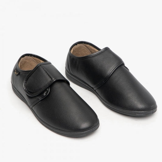 Dr Keller CHRIS Mens Full Slippers Black