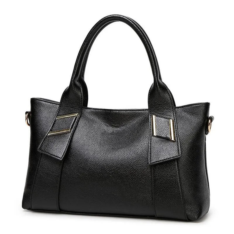Women Yellow Tote Bag PU Leather Blue Hand Bag Black Famous Brand Luxury Designer Bolsa Feminine