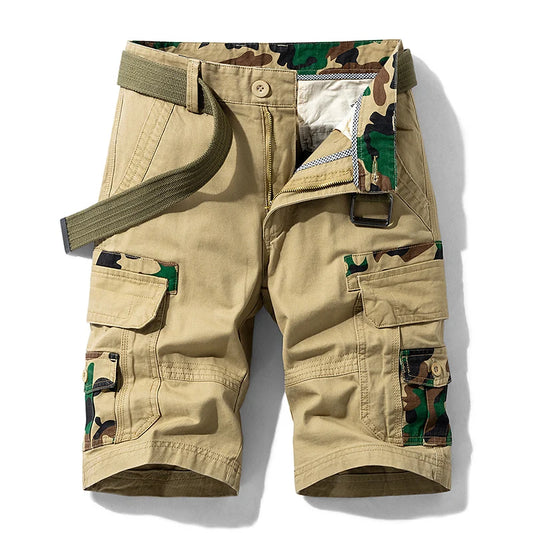 2025 Summer New Camouflage Tactical Cargo Shorts Men Khaki Jogger Military Cargo Shorts Men Cotton Casual Loose Men Shorts