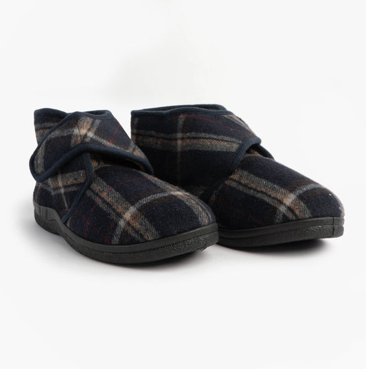 Jo & Joe CECIL Mens Bootie Slippers Navy
