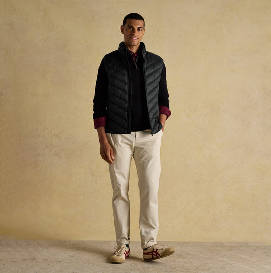 Joules GARRETT Mens Showerproof Padded Gilet Black