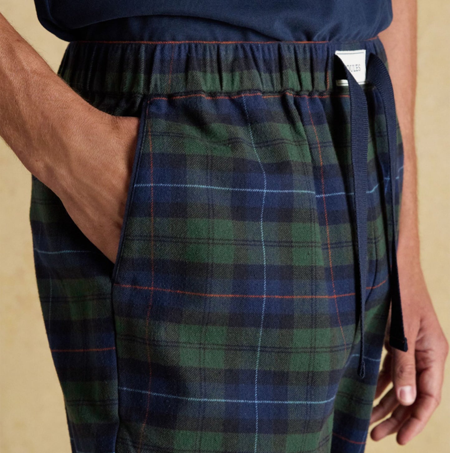 Joules DOZER Mens Pyjama Bottoms Green/Navy