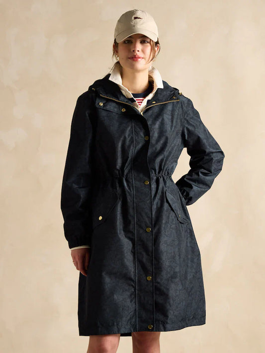 Joules HOLKHAM Womens Raincoat Navy Paisley
