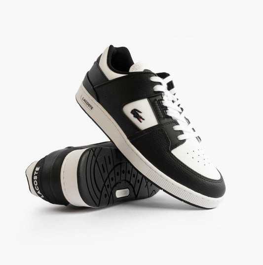 Lacoste COURT CAGE Mens Court Trainers Trainers Black/White