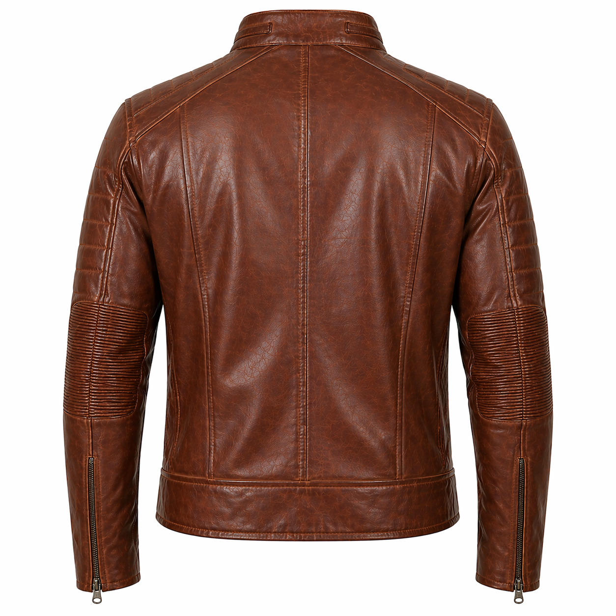Men's Cafe Racer Leather Jacket | Brown