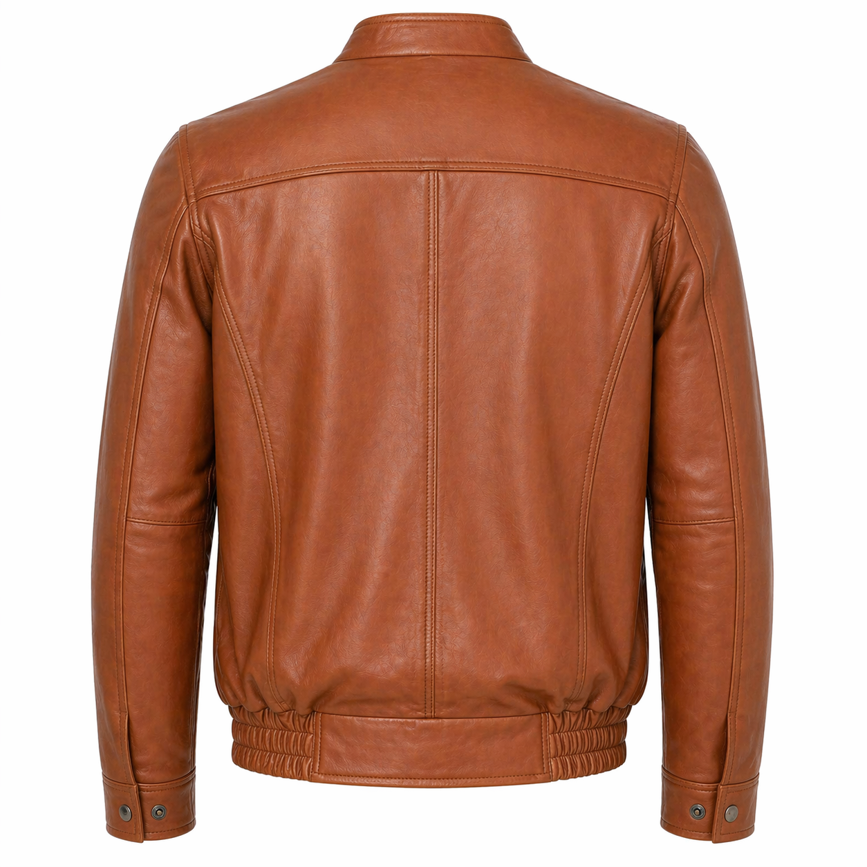 Men's Genuine Leather Bomber Jacket | Brown