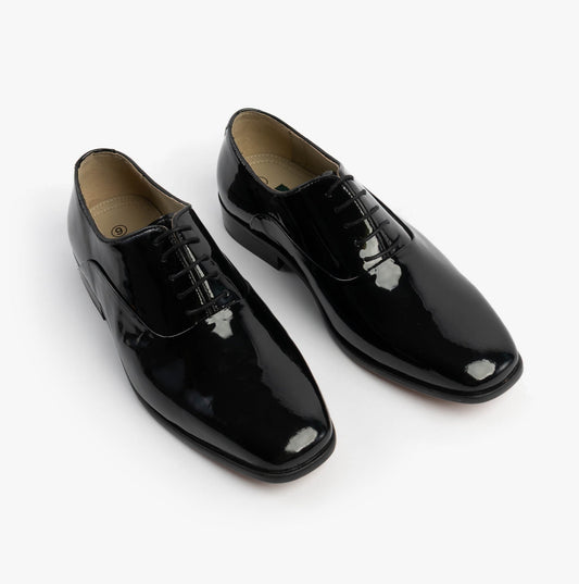 Montecatini Mens Patent Leather Evening Oxford Shoes Black