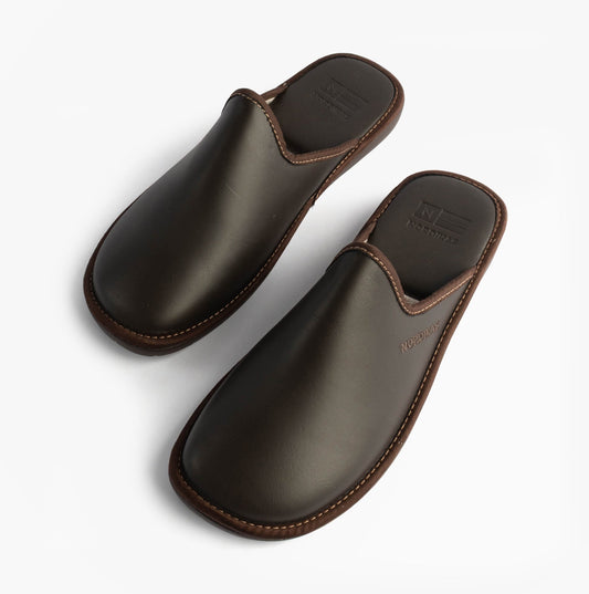Nordikas 131 DUBLIN Mens Mule Slippers Moka