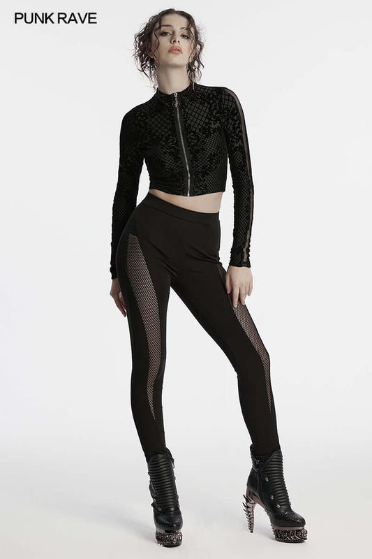 Punk Rave Enya Printed Cropped Jacket