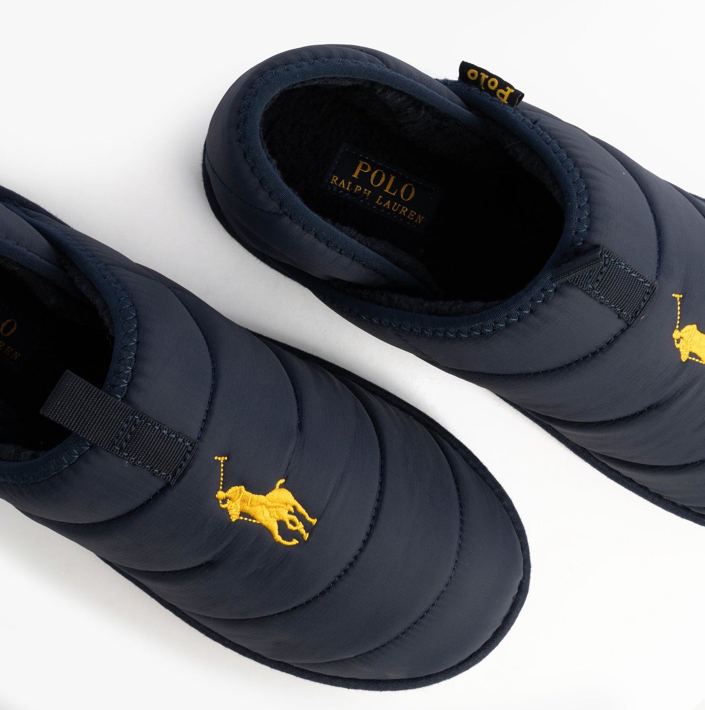 Polo Ralph Lauren EVERETT Mens Full Slippers Navy/Gold