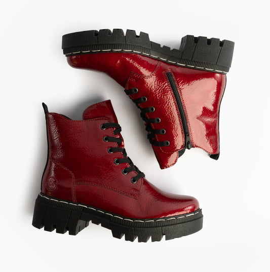 Rieker 74020-33 Womens Boots Red