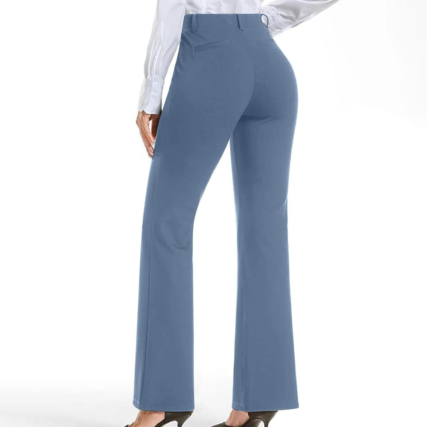 Women's Black Stretch Soft Cross Waist Flared Pants Yoga Casual Wide Leg Pants Sports Fitness Pants Women's Clothing