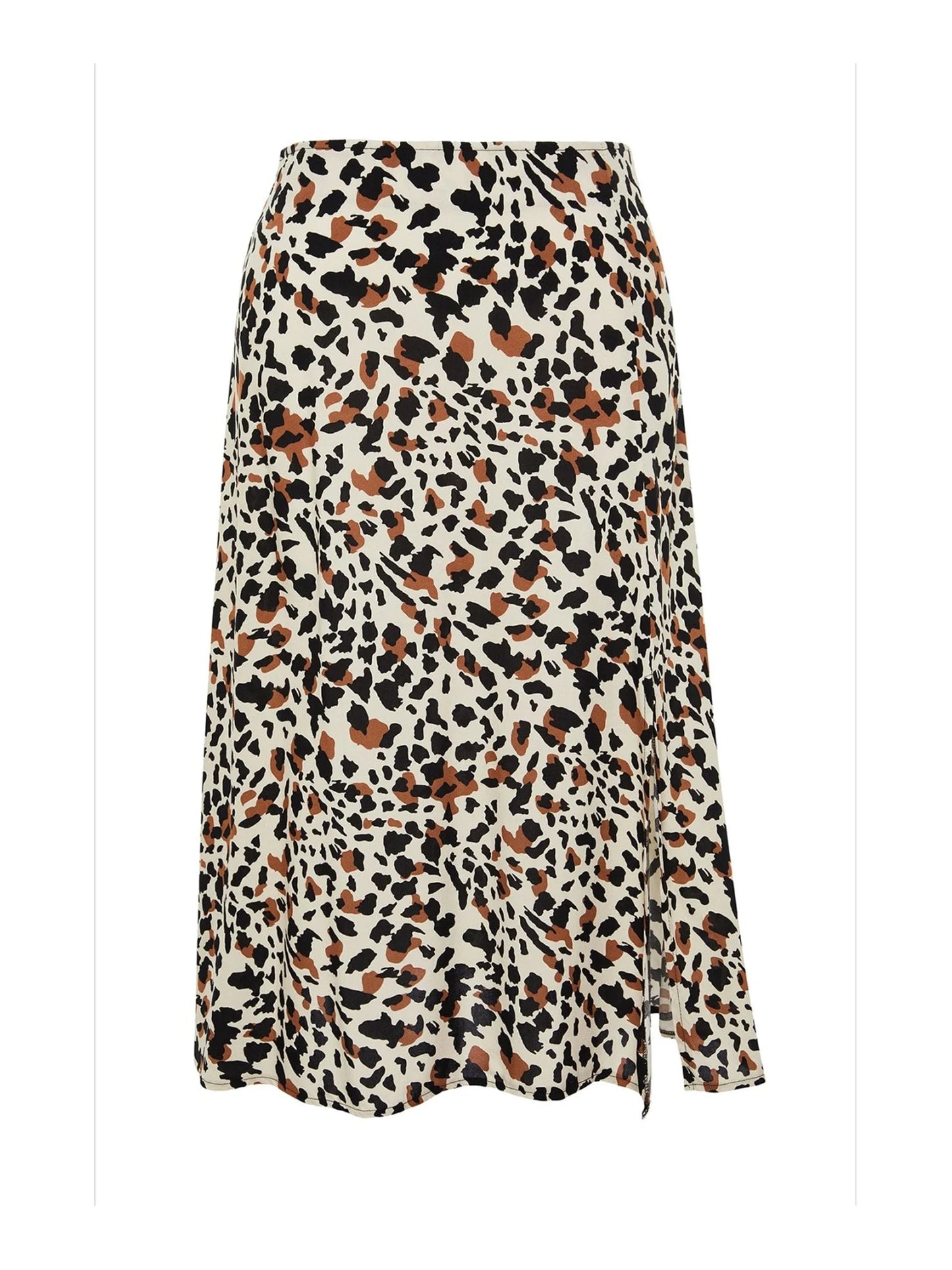 Trendyol TYZA Women's Plus Size Skirts Casual Woven Regular Daily Animal Print Plus Size Clothes Animal Print Skirt