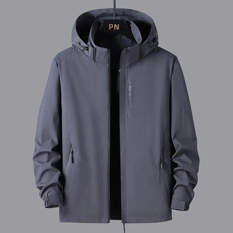 Autumn Clothing Jacket Men Plus Size Coats Male Water Proof Hooded Oversize Windbreak Outwear Camping Sweatshirts Hiking Jackets