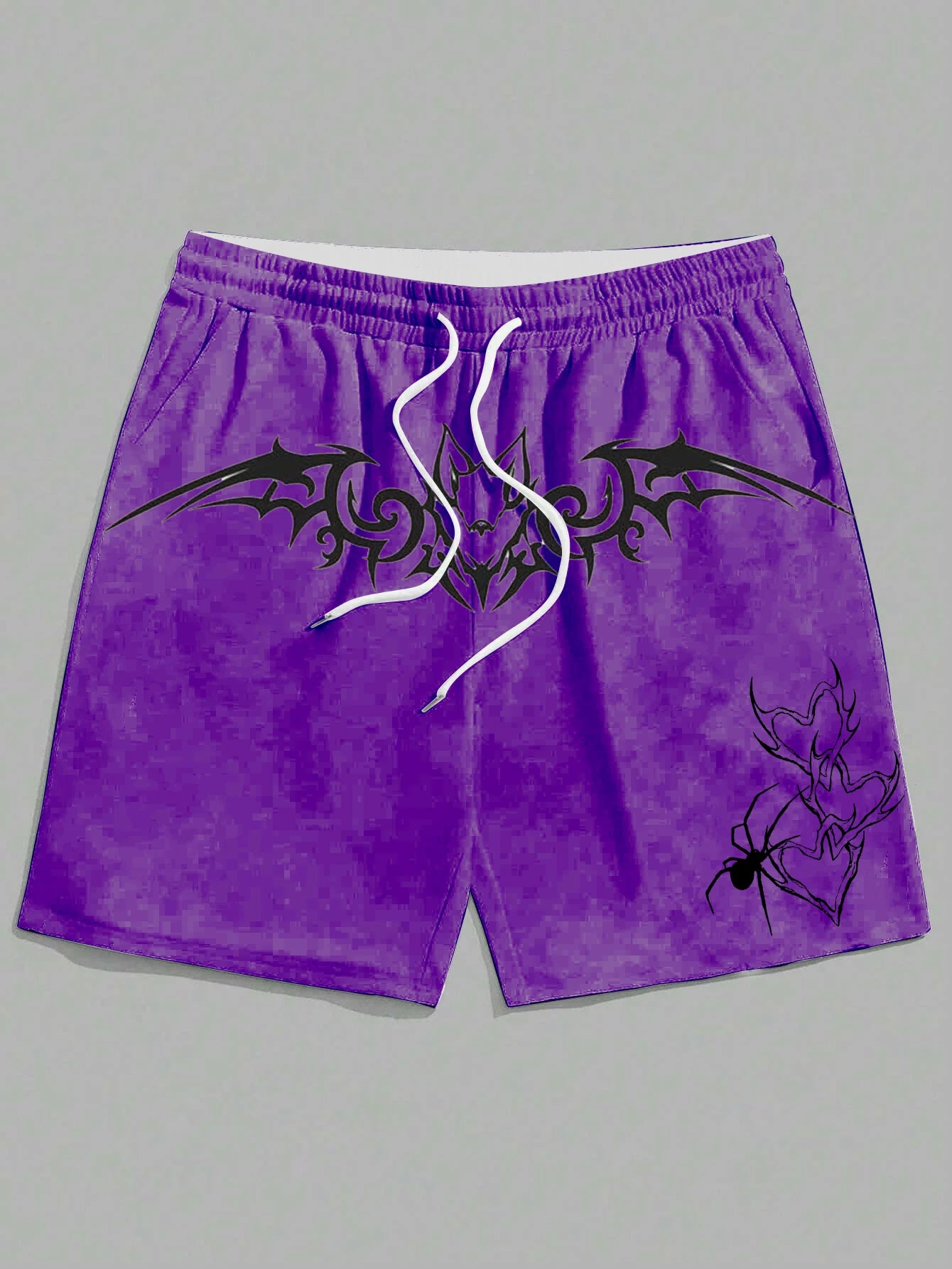 New men's summer shorts loose casual home shorts 3D printed sporty three headed wolf print Harajuku shorts Hawaii beach shorts
