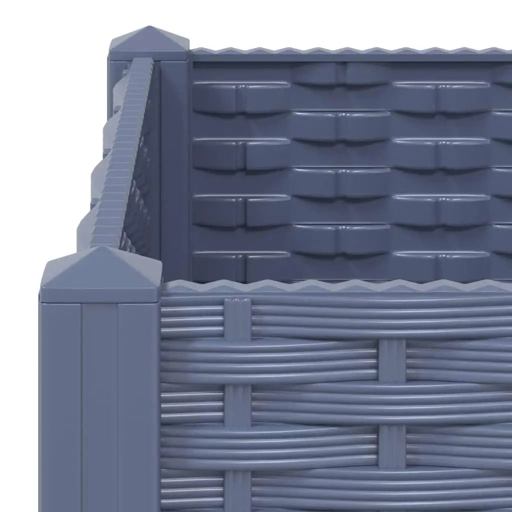 80x80x38 cm Raised Garden Bed - Durable Polypropylene Planter for Outdoor Gardening