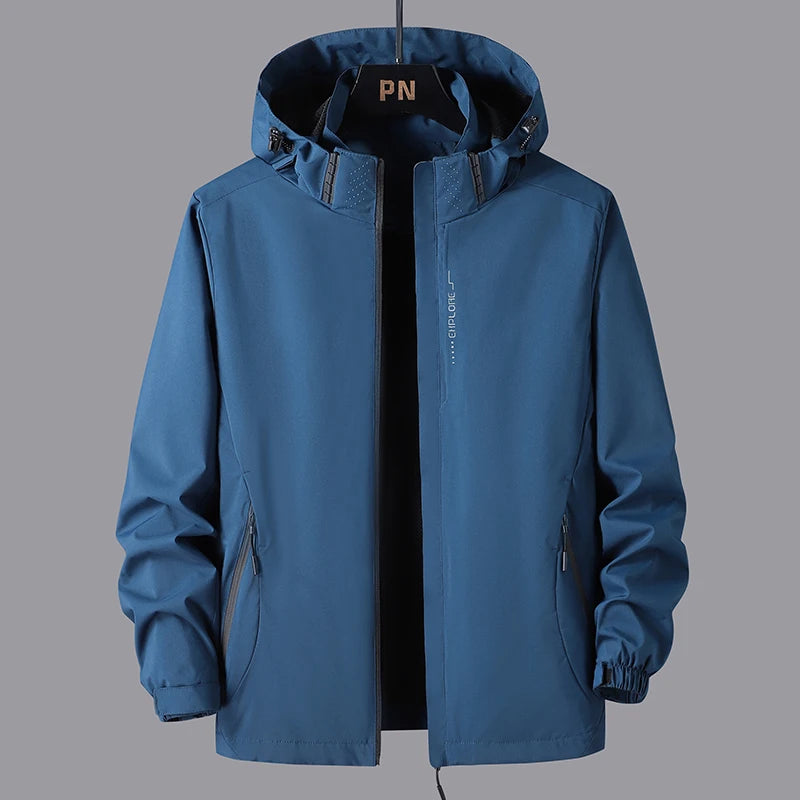 Autumn Clothing Jacket Men Plus Size Coats Male Water Proof Hooded Oversize Windbreak Outwear Camping Sweatshirts Hiking Jackets