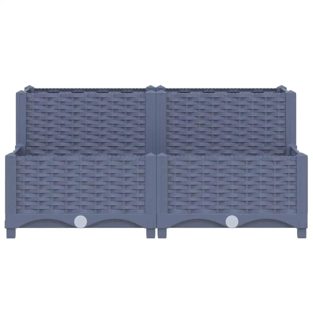 80x80x38 cm Raised Garden Bed - Durable Polypropylene Planter for Outdoor Gardening