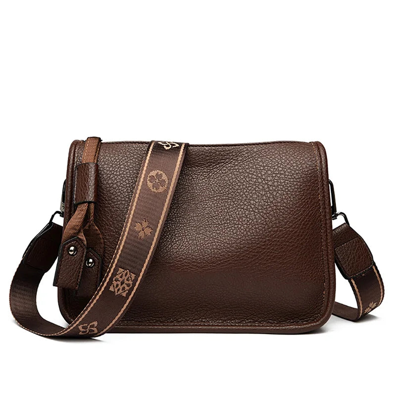 High Quality Genuine Leather Luxury Soft Cowhide Ladies Shoulder Crossbody Bags